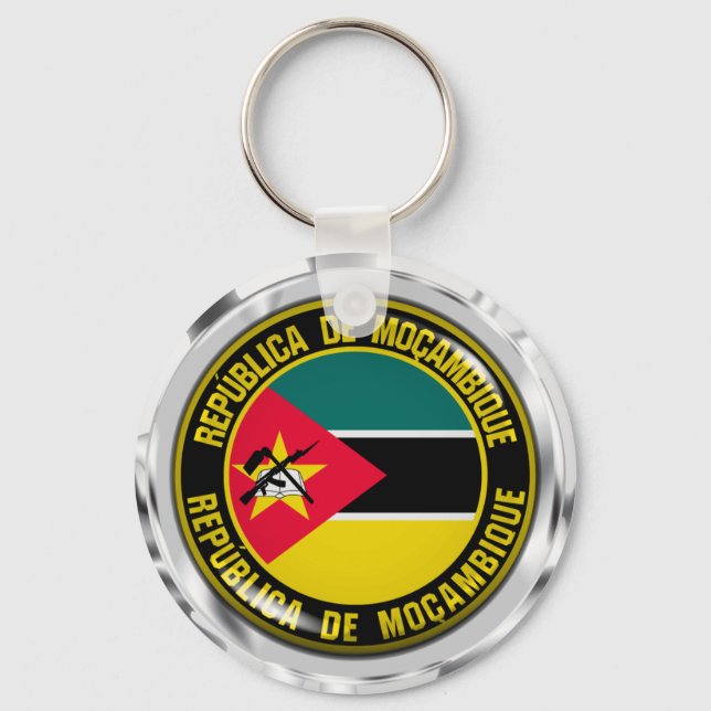 Chaveiro Emblem redonda em Moçambique (Frente)