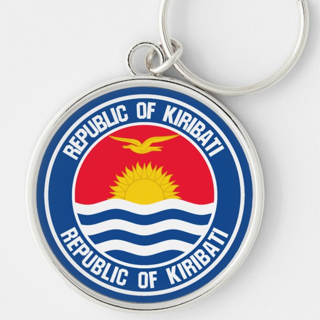 Chaveiro Emblem redonda Kiribati (Frente)
