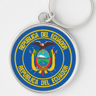 Chaveiro Emblem redondo do Equador