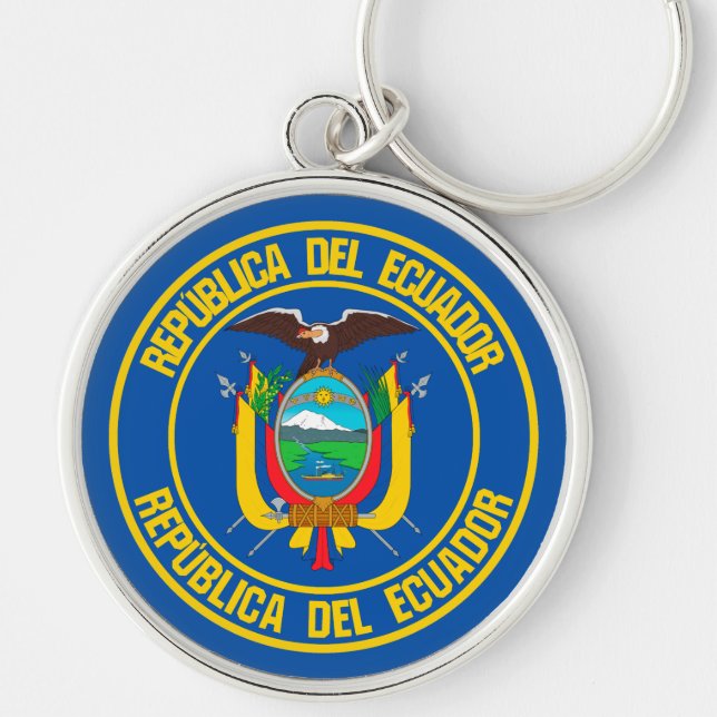 Chaveiro Emblem redondo do Equador (Frente)