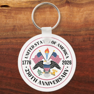 Chaveiro Emblema Águia Patriótica do 250º Aniversário dos E