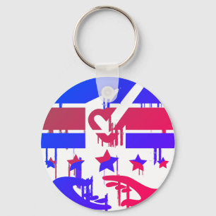 Chaveiro Emblema criativo do empoderamento e da representaç