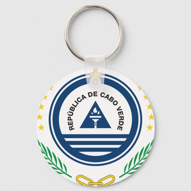 Chaveiro Emblema de Cabo Verde Brasão de Cabo Verde (Frente)