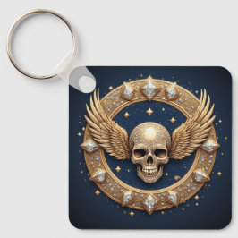 Chaveiro Emblema de Caveira para Decoração Gótica 💀