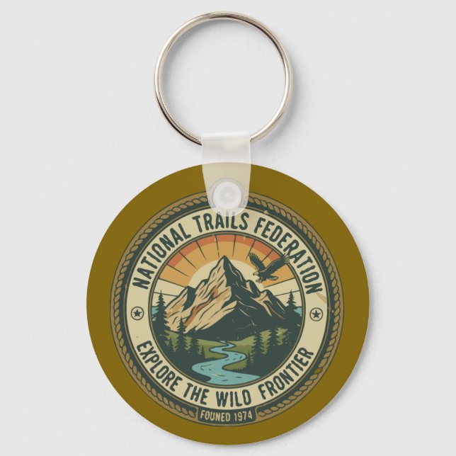 Chaveiro Emblema de Hiking & Adventure do Parque Nacional V (Frente)