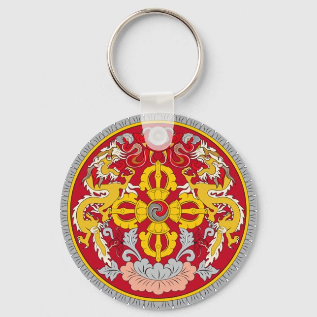 Chaveiro Emblema do Butão (རྒྱ ལ ཡོ ང ས ་ ལ ས ་ ་ རྟ ག ས) (Frente)