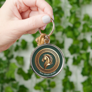 Chaveiro "Emblema do Corcel Dourado"