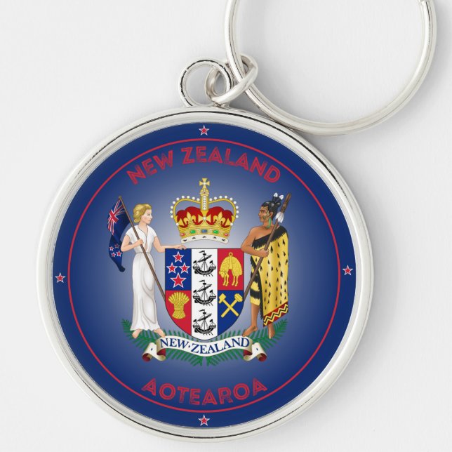 Chaveiro Emblema do Patrimônio da Nova Zelândia (Frente)