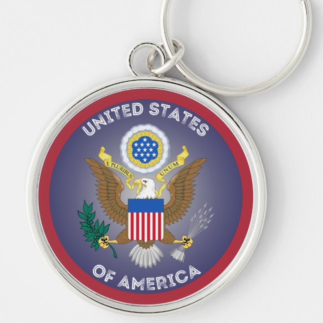 Chaveiro Emblema do Patrimônio dos EUA (Frente)