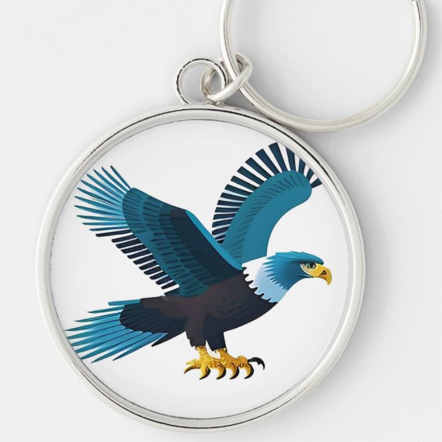 Chaveiro Emblema Elegante de Águia Americana (Frente)