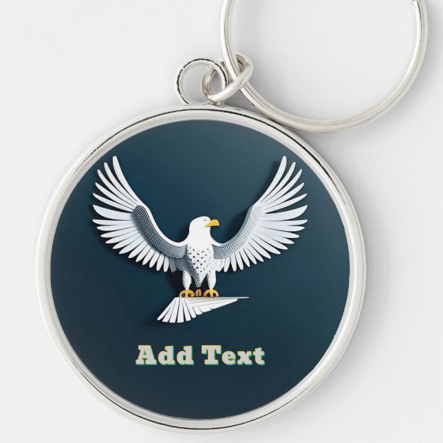 Chaveiro Emblema Elegante de Águia Americana (Frente)