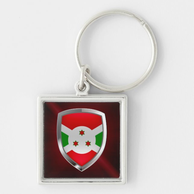 Chaveiro Emblema Metálico Burundi (Frente)