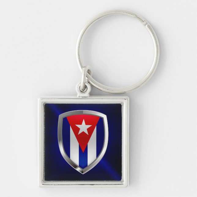 Chaveiro Emblema metálico de Cuba (Frente)