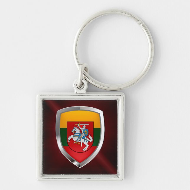 Chaveiro Emblema metálico de Lithuania (Frente)