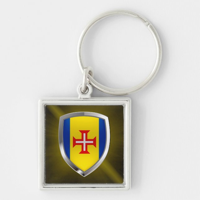 Chaveiro Emblema Metálico Madeira (Frente)