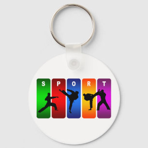 Chaveiro Emblema multicolorido do karaté