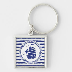 Chaveiro Emblema náutico com navio de navigação