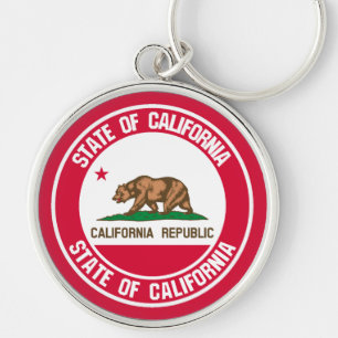 Chaveiro Emblema Redondo da Califórnia