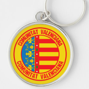 Chaveiro Emblema Redondo da Comunidade Valenciana