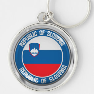 Chaveiro Emblema Redondo da Eslovênia
