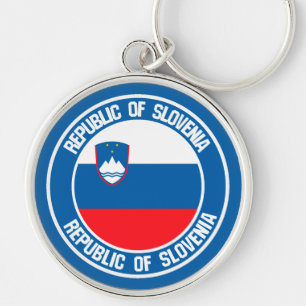 Chaveiro Emblema Redondo da Eslovênia