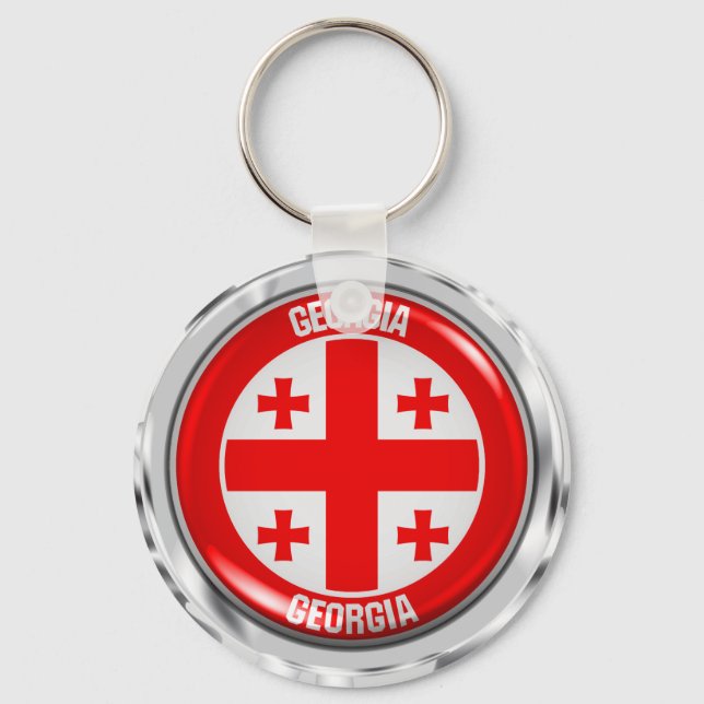 Chaveiro Emblema Redondo da Geórgia (Frente)