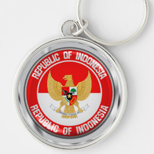 Chaveiro Emblema Redondo da Indonésia