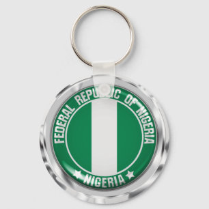 Chaveiro Emblema Redondo da Nigéria
