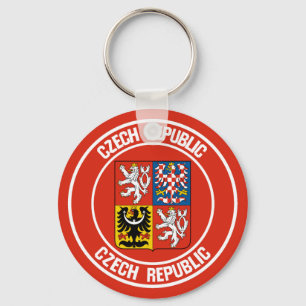 Chaveiro Emblema redondo da república checa