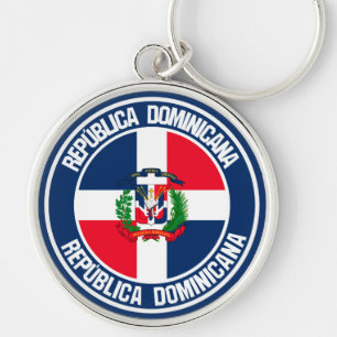 Chaveiro Emblema redondo da República Dominicana