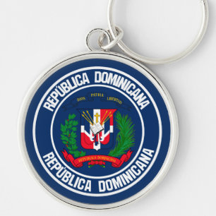 Chaveiro Emblema redondo da República Dominicana