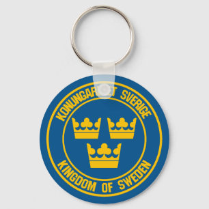 Chaveiro Emblema redondo da suecia