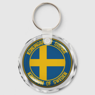 Chaveiro Emblema Redondo da Suécia