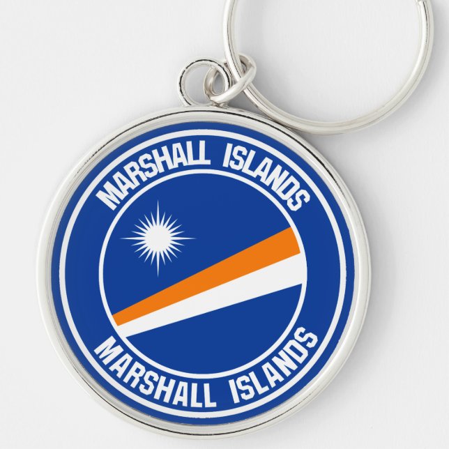 Chaveiro Emblema Redondo das Ilhas Marshall (Frente)
