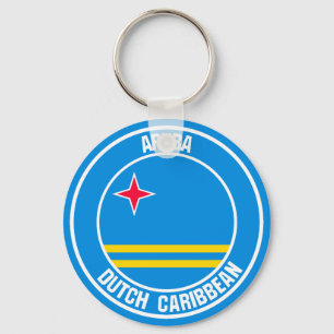 Chaveiro Emblema redondo de Aruba