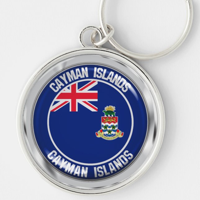 Chaveiro Emblema redondo de Cayman Islands (Frente)