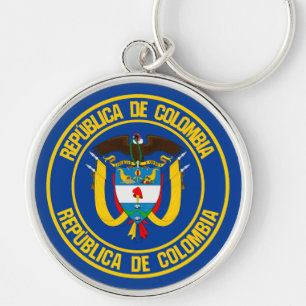 Chaveiro Emblema redondo de Colômbia