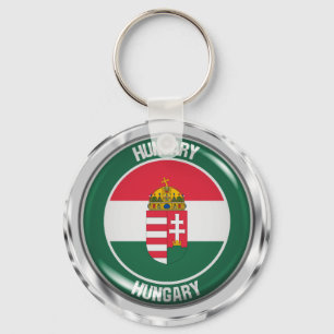 Chaveiro Emblema redondo de Hungria