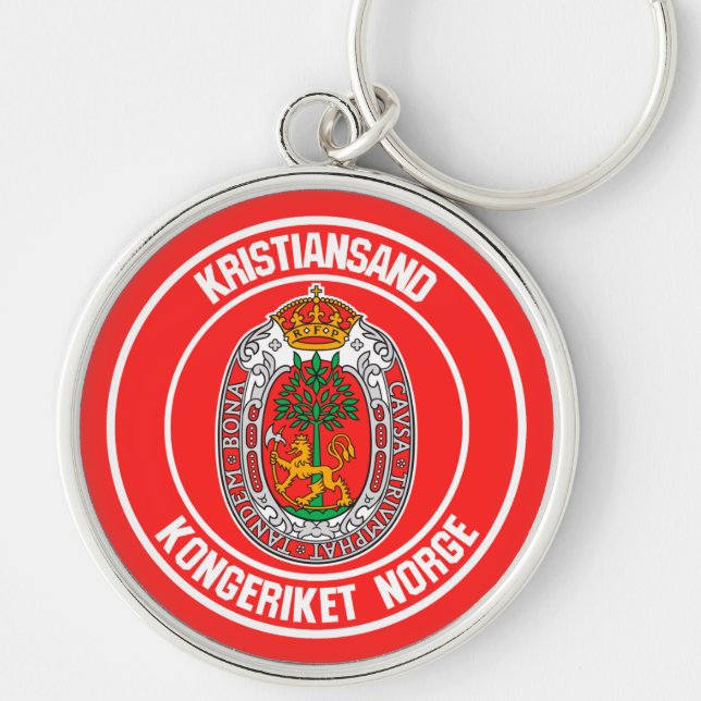 Chaveiro Emblema redondo de Kristiansand (Frente)