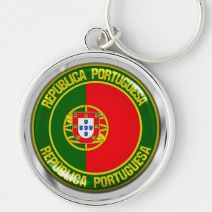 Chaveiro Emblema redondo de Portugal