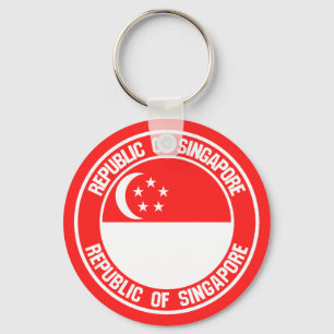Chaveiro Emblema redondo de Singapore