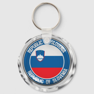 Chaveiro Emblema redondo de Slovenia