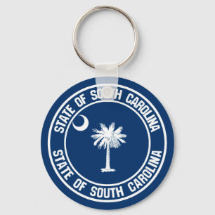Chaveiro Emblema redondo de South Carolina