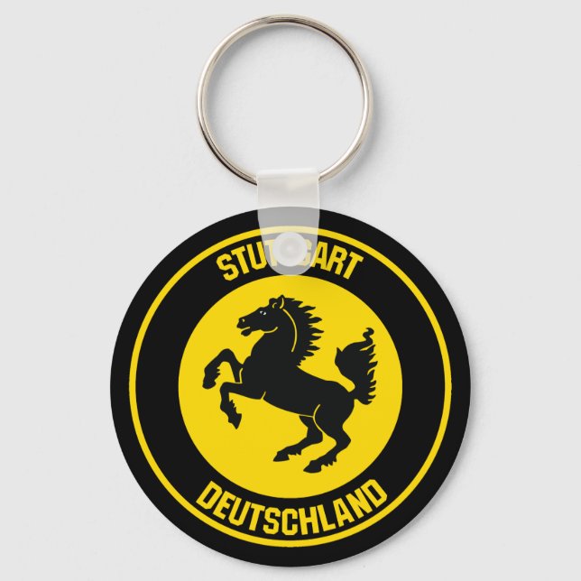 Chaveiro Emblema Redondo de Stuttgart (Frente)