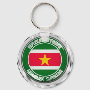 Chaveiro Emblema redondo de Suriname