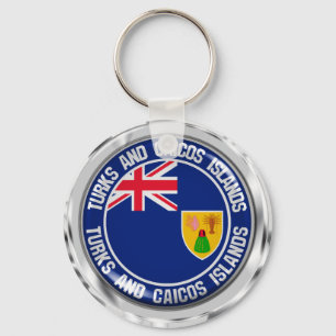 Chaveiro Emblema redondo de Turks and Caicos Islands