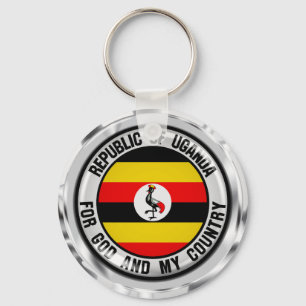 Chaveiro Emblema redondo de Uganda