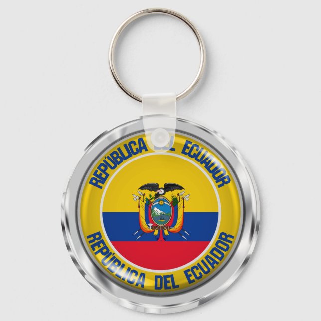 Chaveiro Emblema Redondo do Equador (Frente)