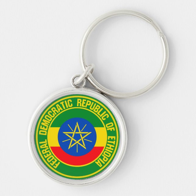Chaveiro Emblema Redondo Etiópia (Frente)