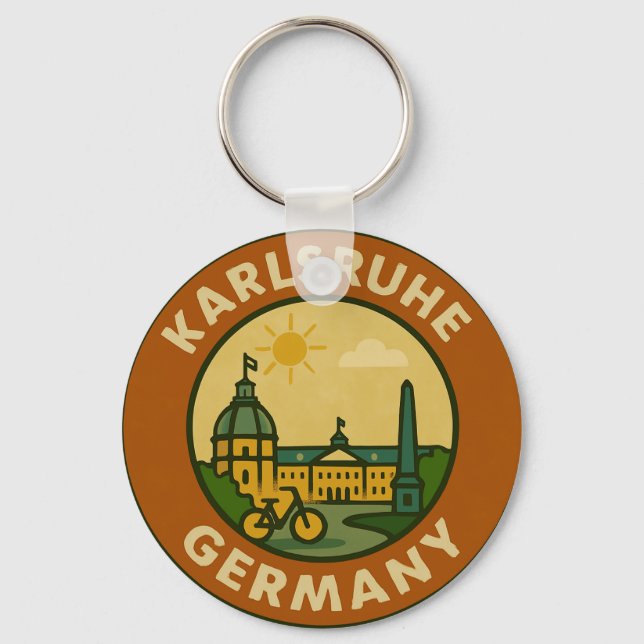 Chaveiro Emblema Urbano Alemão de Karlsruhe (Frente)